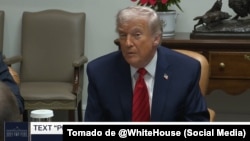 El presidente Donald Trump anuncia la incautación de un buque de petróleo de Venezuela el 10 de diciembre de 2025.