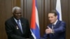 El Presidente de la Duma en Rusia, Sergei Narishkin (d) recibe al presidente de la Asamblea Nacional del Poder Popular de Cuba, Esteban Lazo Hernández (i). 