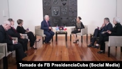 Claudia Sheinbaum recibió al gobernante cubano Miguel Díaz-Canel en octubre de 2024, durante su investidura.